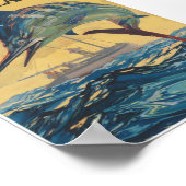 Neuseeland, Sportsman's Paradise, Vintage Travel Poster (Ecke)