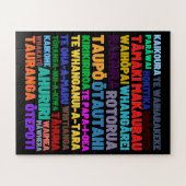 Neuseeland Städte, Städte und Orte Puzzle (Horizontal)