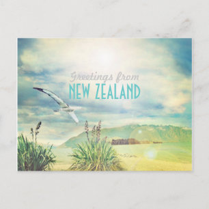 Neuseeland Strand&Berg Postkarte