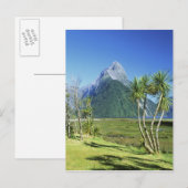 Neuseeland, Südinsel, Miter Peak, Postkarte (Vorne/Hinten)