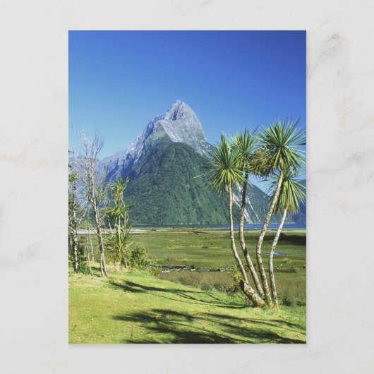 Neuseeland, Südinsel, Miter Peak, Postkarte (Vorderseite)