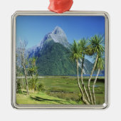 Neuseeland, Südinsel, Miter Peak, Silbernes Ornament (Vorne)