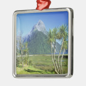 Neuseeland, Südinsel, Miter Peak, Silbernes Ornament (Links)