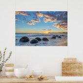 Neuseeland, Südinsel, Moeraki Boulders Poster (Küche)