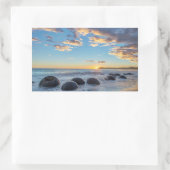 Neuseeland, Südinsel, Moeraki Boulders Rechteckiger Aufkleber (Tasche)