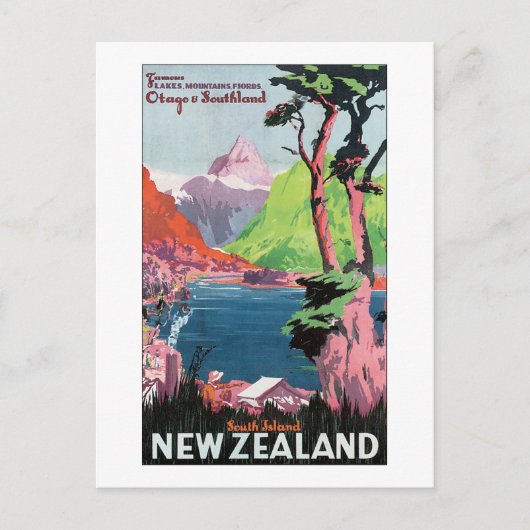 Neuseeland Südinsel Postkarte (Vorderseite)