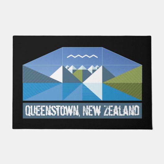 NEUSEELAND SÜDINSEL QUEENSTOWN FUßMATTE (Vorderseite)