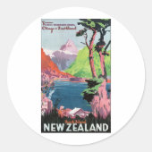 Neuseeland Südinsel Runder Aufkleber (Vorderseite)