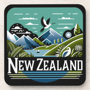 Neuseeland Südpazifik Getränkeuntersetzer