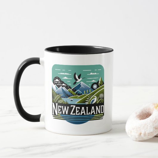 Neuseeland Südpazifik Tasse (Mit Donut)