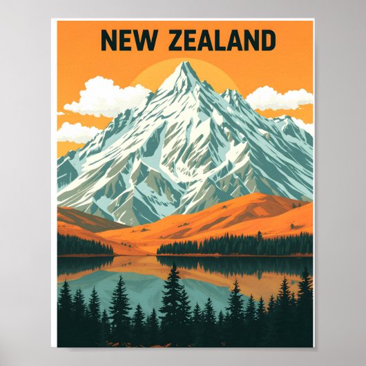 Neuseeland Sunset Majestät Poster (Vorne)