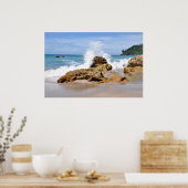 Neuseeland Tairua Beach Waves Poster (Küche)