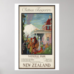 Neuseeland Tongariro Nationalpark Reiseplakat Poster