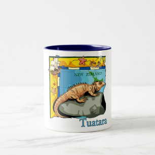 Neuseeland-Tuatara-Tasse Zweifarbige Tasse