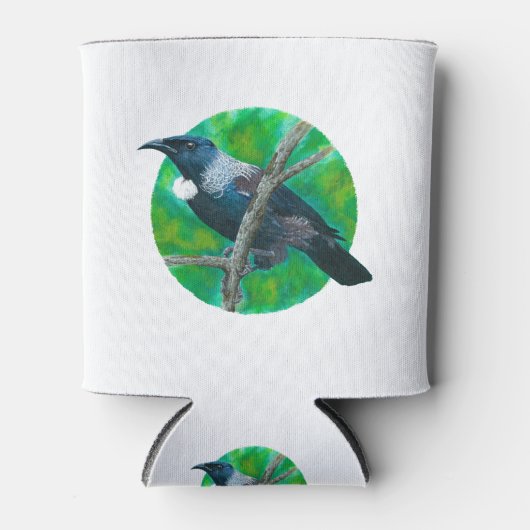 Neuseeland Tui - Malerei in Acryl Dosenkühler (Vorderseite)