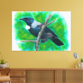 Neuseeland Tui - Malerei in Acryl Leinwanddruck (Insitu (Wohnzimmer))