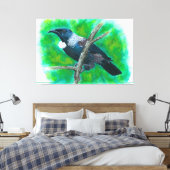 Neuseeland Tui - Malerei in Acryl Leinwanddruck (Insitu (Schlafzimmer))