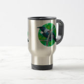 Neuseeland Tui - Malerei in Acryl Reisebecher (VorderseiteRechts)