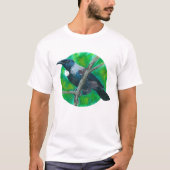 Neuseeland Tui - Malerei in Acryl T-Shirt (Vorderseite)