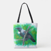 Neuseeland Tui - Malerei in Acryl Tasche (Rückseite)
