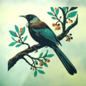 Neuseeland Tui Window Cling Decal Fensteraufkleber (Blatt 3)