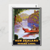 Neuseeland über den Panamakanal, Menschen auf dem Postkarte (Vorne/Hinten)