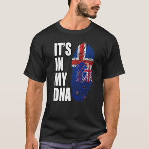 Neuseeland und Island - Mix-DNA-Flaggen T-Shirt
