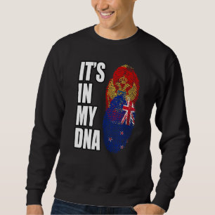Neuseeland- und montenegrinische DNA-Heritage-Flag Sweatshirt