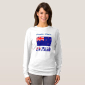 Neuseeland und Neuseeland Flaggen Blue Personal T-Shirt (Vorne ganz)