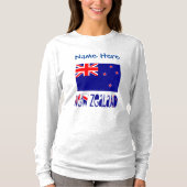 Neuseeland und Neuseeland Flaggen Blue Personal T-Shirt (Vorderseite)