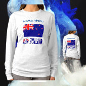 Neuseeland und Neuseeland Flaggen Blue Personal T-Shirt