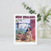 Neuseeland, Ureinwohner an der Küste Postkarte (Stehend Vorderseite)