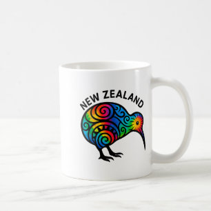 Neuseeland Urlaub, Neuseeland Souvenirs, Kiwi Kaffeetasse