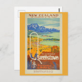 Neuseeland Vintag Queensland Travel Postkarte (Vorne/Hinten)