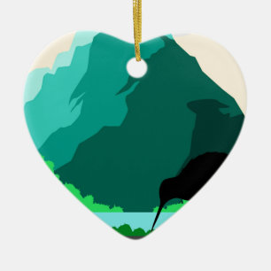 Neuseeland Vintage-Design Keramikornament
