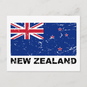 Neuseeland-Vintage-Flagge Postkarte
