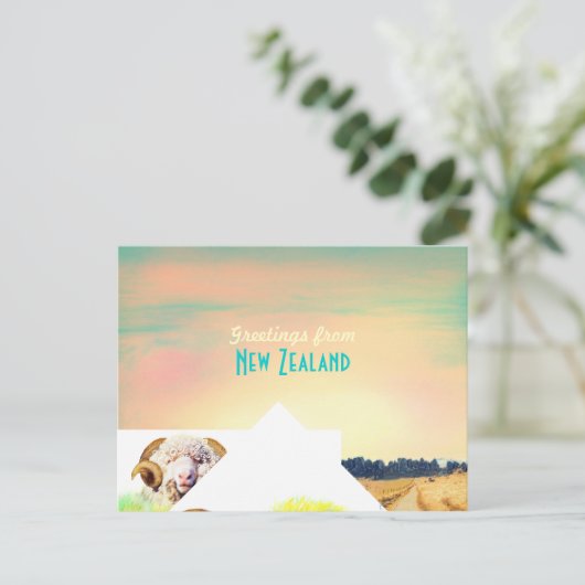 Neuseeland Vintage Karte (Stehend Vorderseite)