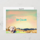 Neuseeland Vintage Karte (Vorne/Hinten)