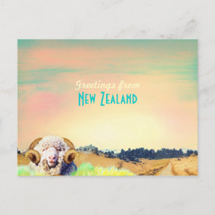 Neuseeland Vintage-Karte Postkarte