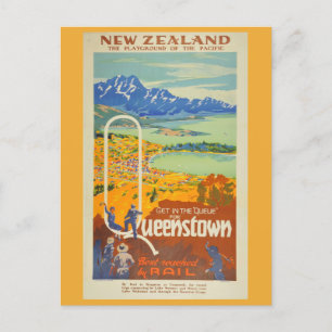 Neuseeland Vintage Queensland Reise Postkarte