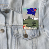 Neuseeland Vintage-Reise Button (Insitu)