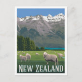 Neuseeland Vintage-Reise  Postkarte (Vorderseite)