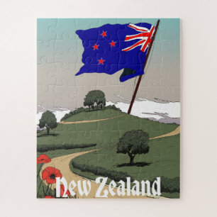 Neuseeland Vintage-Reise  Puzzle