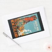 Neuseeland Vintage Reiseaufkleber Rechteckiger Aufkleber (Umschlag)