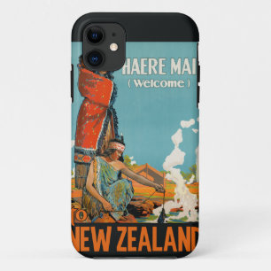 Neuseeland Vintage-Reiseetuis Case-Mate iPhone Hülle