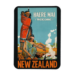 Neuseeland Vintage-Reisemagnet Magnet
