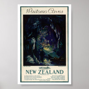 Neuseeland Vintage-Reiseposter Poster