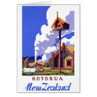 Neuseeland Vintage-Reiseposter restauriert