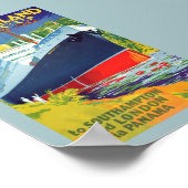 Neuseeland Vintage-Reiseposter restauriert Poster (Ecke)