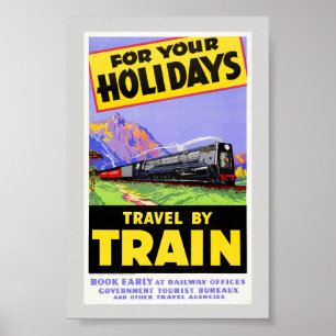 Neuseeland Vintage-Reiseposter restauriert Poster